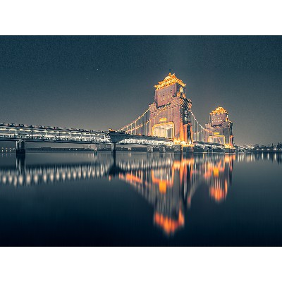 扬州万福大桥灯光